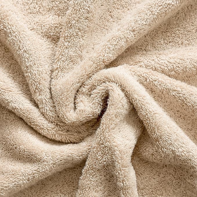 100% Cotton Oversized 40x80 Bath Sheet, Turkish Bath Towels for Bathroom Extra Large, Taupe Bath Sheet