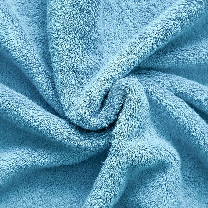 100% Cotton Oversized 40x80 Bath Sheet, Turkish Bath Towels for Bathroom Extra Large, Baby Blue Bath Sheet